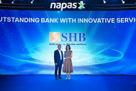 SHB nhận giải Ngân hàng xuất sắc về đổi mới sáng tạo, thúc đẩy tương lai thanh toán không tiền mặt