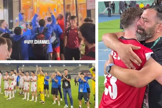 U23 Jordan òa khóc, cùng U23 Việt Nam ăn mừng vé tứ kết