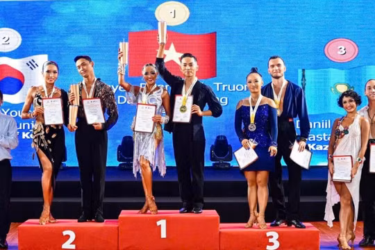Chủ nhà Việt Nam giành 44 huy chương, nhất toàn đoàn Giải khiêu vũ thể thao châu Á 2026