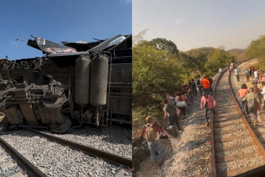 Tàu hỏa trật bánh ở Mexico, ít nhất 13 người thiệt mạng