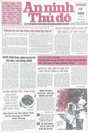 Báo An ninh Thủ đô số 01301, ngày 30/6/2000