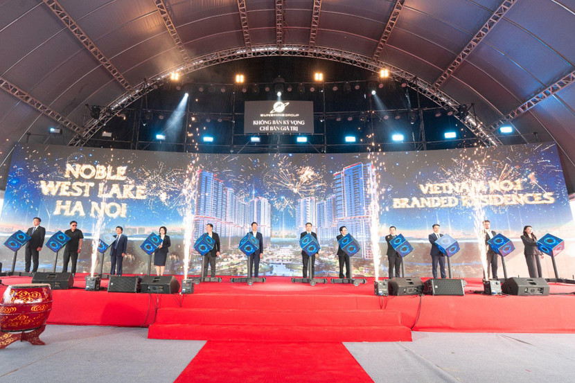 Lãnh đạo Sunshine Group thực hiện nghi thức khởi công Noble West Lake Ha Noi – tổ hợp Branded Residences số 1 Việt Nam