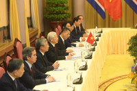 [Ảnh] Toàn cảnh lễ đón chính thức Chủ tịch Triều Tiên Kim Jong-un tại Phủ Chủ tịch