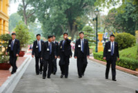 [Ảnh] Toàn cảnh lễ đón chính thức Chủ tịch Triều Tiên Kim Jong-un tại Phủ Chủ tịch