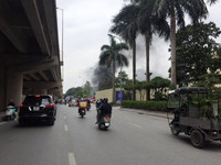 Hình ảnh vụ cháy quán Karaoke Lakeside ở Linh Đàm