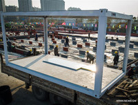 Hình ảnh mới nhất về xây dựng 2 bệnh viện chống đại dịch viêm phổi ở Vũ Hán