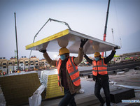 Hình ảnh mới nhất về xây dựng 2 bệnh viện chống đại dịch viêm phổi ở Vũ Hán