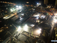 Hình ảnh mới nhất về xây dựng 2 bệnh viện chống đại dịch viêm phổi ở Vũ Hán