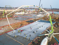 Hình ảnh mới nhất về xây dựng 2 bệnh viện chống đại dịch viêm phổi ở Vũ Hán