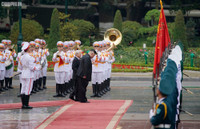 [Ảnh] Toàn cảnh lễ đón chính thức Chủ tịch Triều Tiên Kim Jong-un tại Phủ Chủ tịch