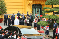 [Ảnh] Toàn cảnh lễ đón chính thức Chủ tịch Triều Tiên Kim Jong-un tại Phủ Chủ tịch