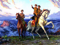 KCNA bất ngờ tung bộ ảnh ông Kim Jong-un cưỡi bạch mã trên những ngọn núi phủ đầy tuyết