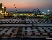 Hình ảnh mới nhất về xây dựng 2 bệnh viện chống đại dịch viêm phổi ở Vũ Hán