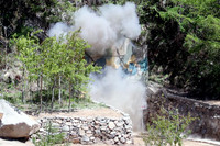 Những hình ảnh đầu tiên về quá trình Triều Tiên cho nổ bãi thử hạt nhân Punggye-ri