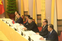 [Ảnh] Toàn cảnh lễ đón chính thức Chủ tịch Triều Tiên Kim Jong-un tại Phủ Chủ tịch