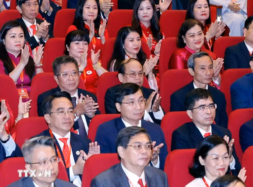 Các đại biểu tham dự Phiên khai mạc trọng thể Đại hội đại biểu toàn quốc Hội Chữ thập Đỏ Việt Nam lần thứ XII, nhiệm kỳ 2026-2031. (Ảnh: Thống Nhất/TTXVN)