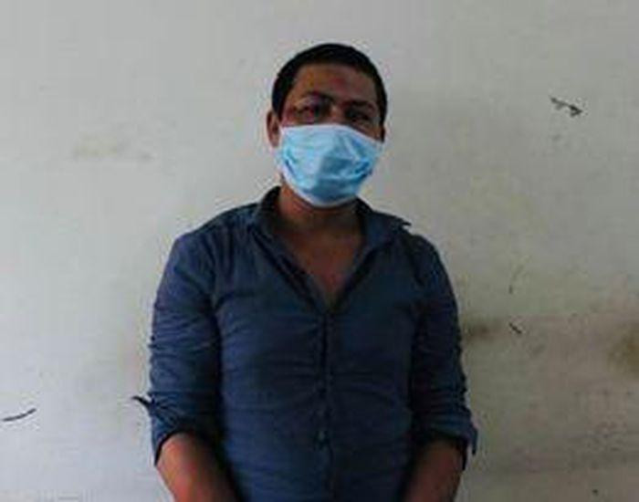 Đối tượng Nguyễn Văn Quân tại cơ quan công an