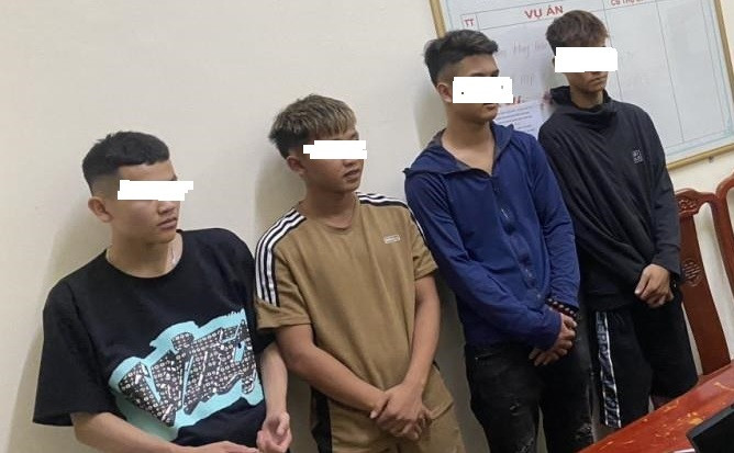 Các đối tượng tại Cơ quan Công an.