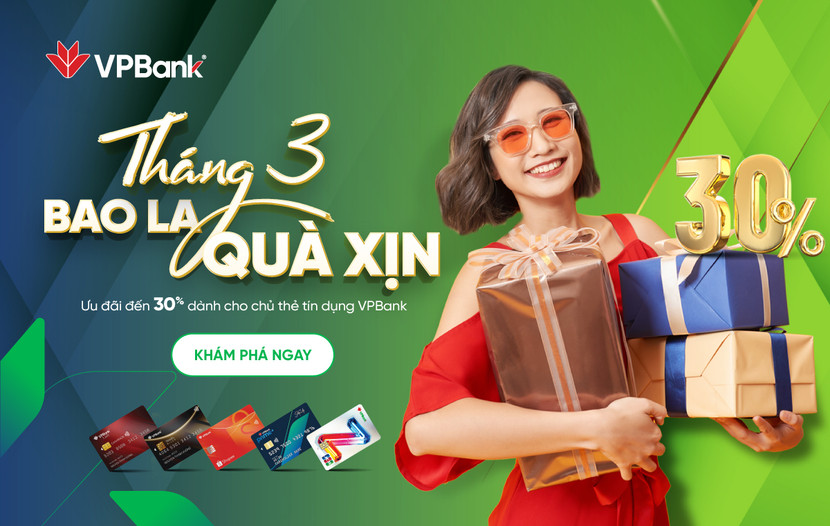 VPBank tung loạt khuyến mại nhân ngày 8/3 VPBank tung loạt khuyến mại nhân ngày 8/3