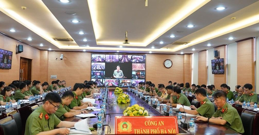 Điểm cầu trực tuyến tại CATP Hà Nội