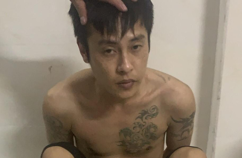 Tuấn "tèo" thời điểm bị bắt