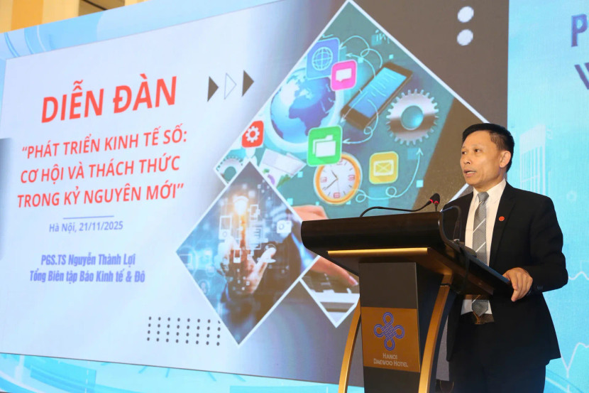 PGS.TS Nguyễn Thành Lợi - Tổng Biên tập Báo Kinh tế &amp; Đô thị phát biểu tại Diễn đàn