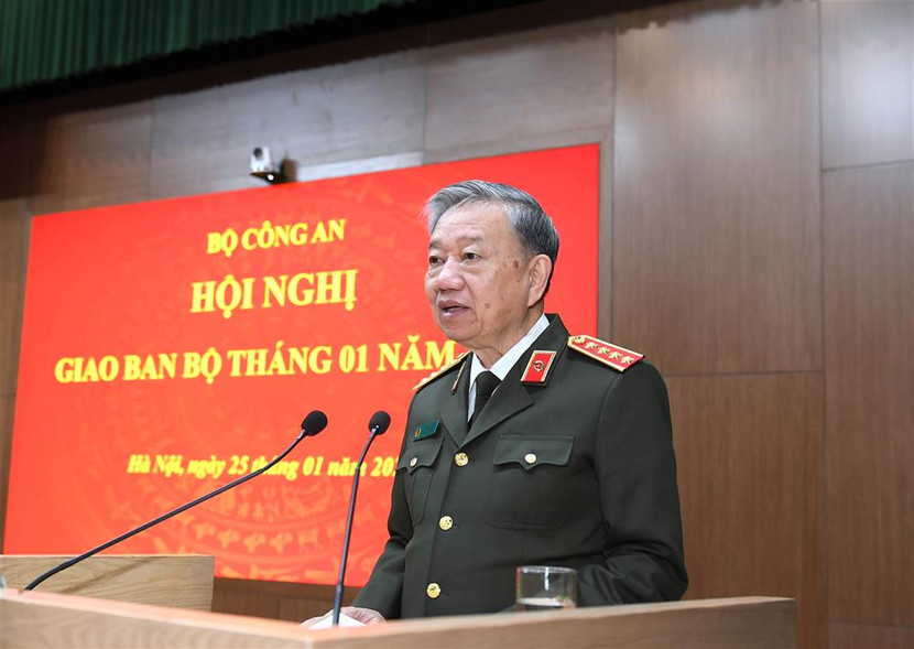 Bộ trưởng Tô Lâm phát biểu chỉ đạo tại Hội nghị.