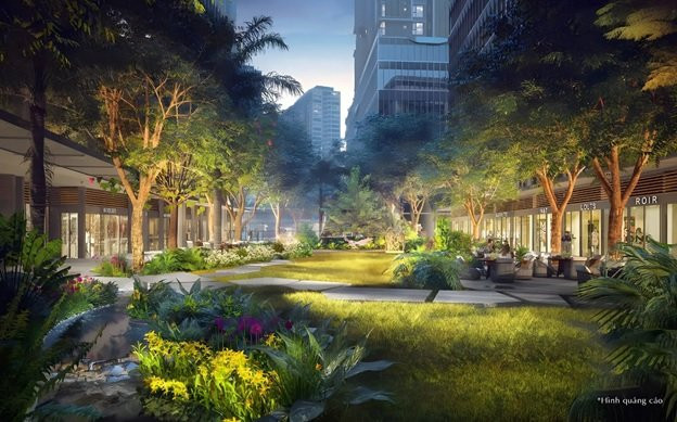 Các khu vườn tại Lumiere Evergreen mang lại cảm giác bình an và thư thái cho mỗi cư dân