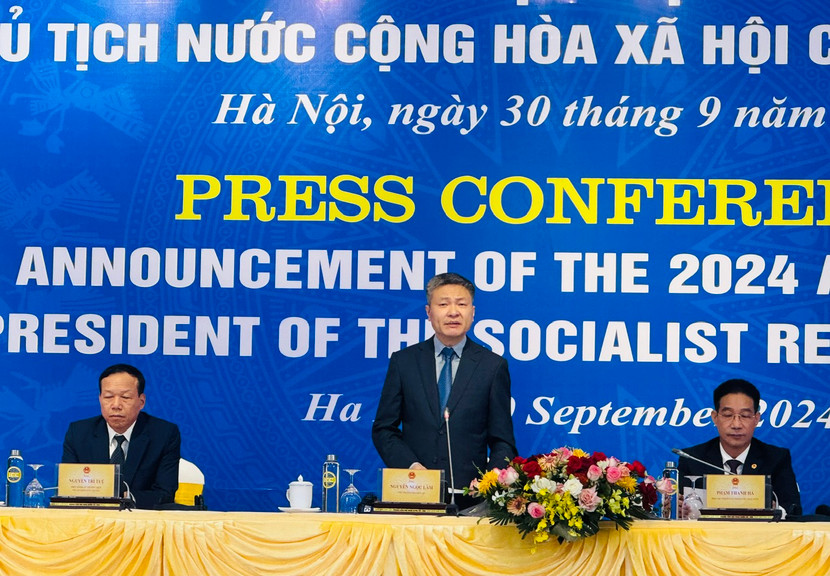 Thiếu tướng Nguyễn Ngọc Lâm - Thứ trưởng Bộ Công an trả lời tại buổi họp báo Thiếu tướng Nguyễn Ngọc Lâm - Thứ trưởng Bộ Công an trả lời tại buổi họp báo