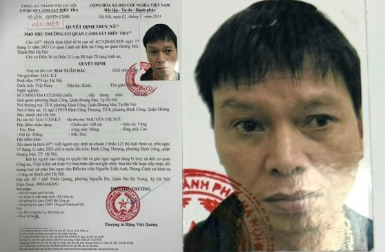 Đối tượng Mai Xuân Đấu bị truy nã đặc biệt