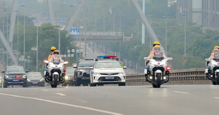 CSGT Hà Nội bảo đảm TTATGT phục vụ đoàn khách quốc tế