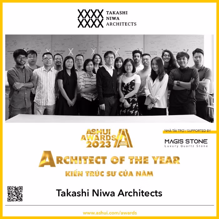 Danh hiệu "Kiến trúc sư của năm" thuộc về văn phòng kiến trúc Takashi Niwa Architects Danh hiệu "Kiến trúc sư của năm" thuộc về văn phòng kiến trúc Takashi Niwa Architects