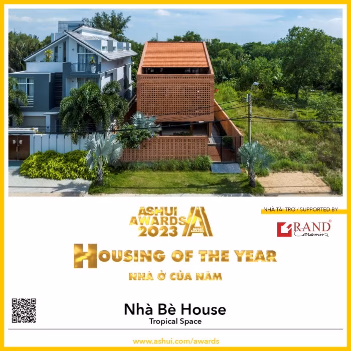 “Nhà Bè House” do Tropical Space thiết kế đạt danh hiệu "Nhà ở của năm" “Nhà Bè House” do Tropical Space thiết kế đạt danh hiệu "Nhà ở của năm"
