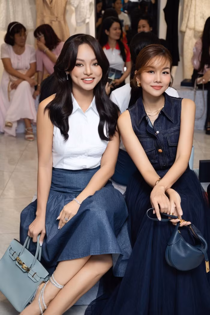 Á hậu Mai Ngô đến chia vui cùng "cô giáo" của mình. Thanh Hằng chỉ có vài ngày nghỉ xả hơi sau khi kết thúc hai tháng làm giám khảo Miss Universe Vietnam 2024 và tìm ra hoa hậu Nguyễn Cao Kỳ Duyên