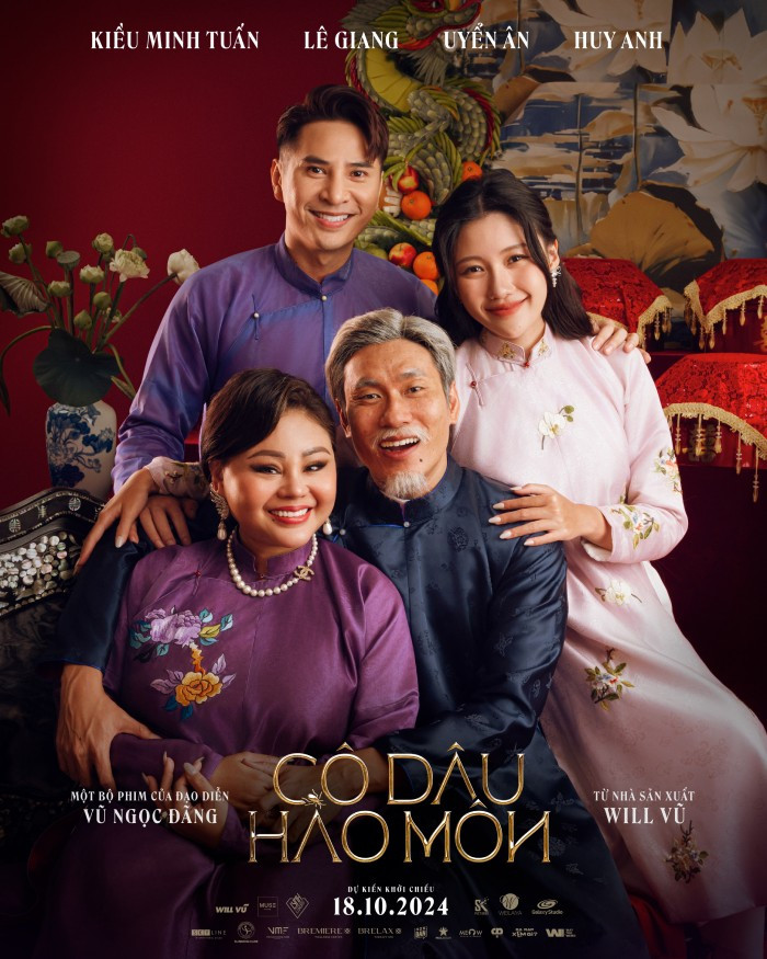 "Gia đình" Kiều Minh Tuấn trong phim "Cô dâu hào môn"