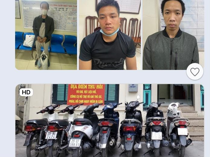 Các đối tượng vi phạm và số xe máy trộm cắp của người dân Các đối tượng vi phạm và số xe máy trộm cắp của người dân