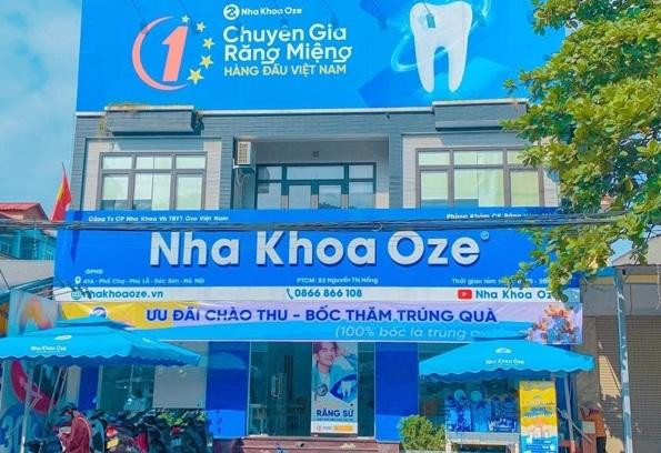 Chuỗi phòng khám Nha khoa Oze hiện có 10 cơ sở trên khắp cả nước