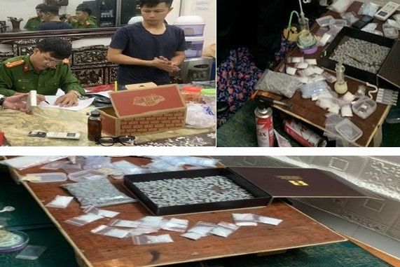 Lực lượng chức năng kiểm đếm, giám định tang vật thu giữ