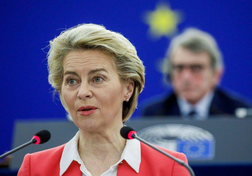 Chủ tịch Ủy ban Châu Âu Ursula von der Leyen phát biểu trong phiên họp toàn thể tại Nghị viện Châu Âu ở Strasbourg, Pháp ngày 9-6-2021
