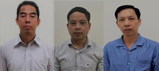 Từ trái qua: các bị can Dũng, Kiên, Tuấn Từ trái qua: các bị can Dũng, Kiên, Tuấn