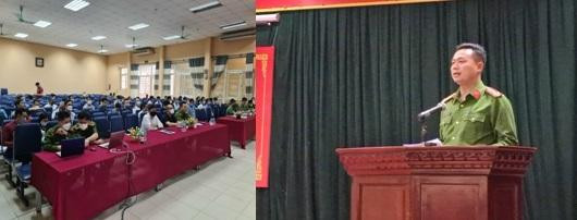 Chỉ huy CAP Vĩnh Tuy chuyển tải thông điệp giữ vững an ninh, an toàn đến đại diện các phòng giao dịch ngân hàng, cơ sở kinh doanh vàng bạc Chỉ huy CAP Vĩnh Tuy chuyển tải thông điệp giữ vững an ninh, an toàn đến đại diện các phòng giao dịch ngân hàng, cơ sở kinh doanh vàng bạc