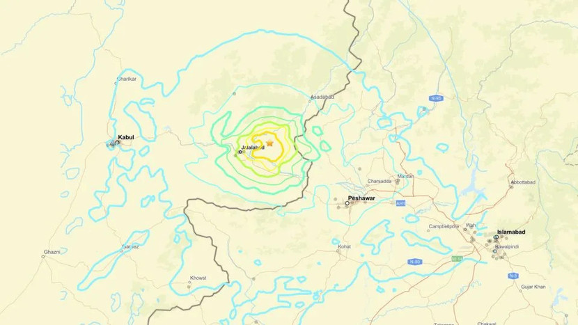 Tâm chấn của trận động đất nằm gần Jalalabad, tỉnh Nangarhar, cách Thủ đô Kabul khoảng 119 km