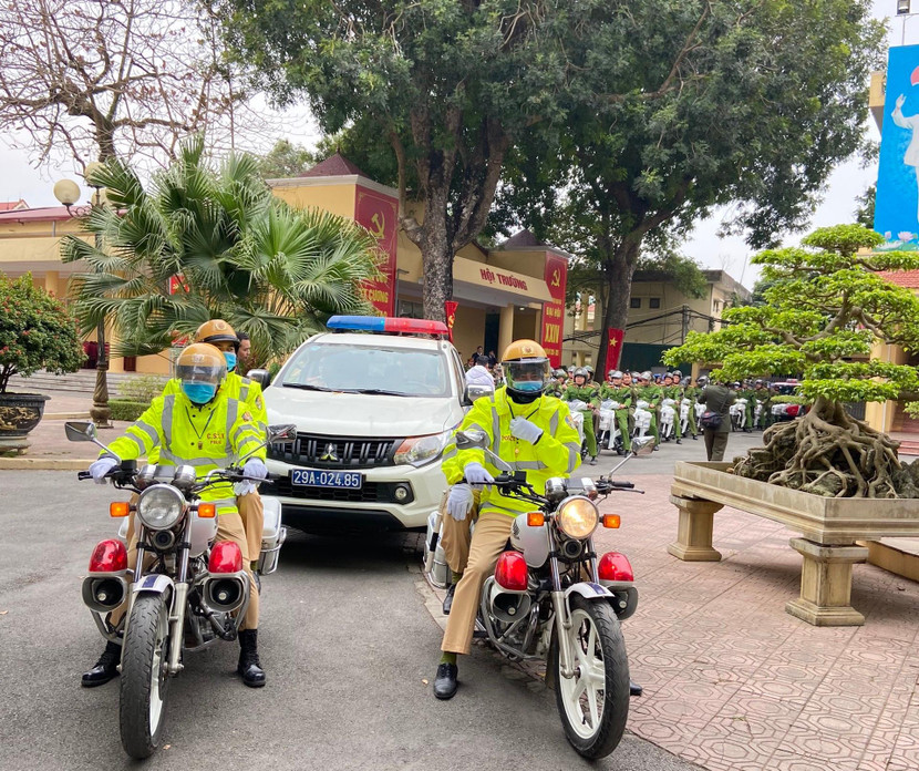 CAH Thạch Thất hừng hực khí thế ra quân bảo vệ Tết Nguyên đán Tân Sửu và Đại hội XIII của Đảng