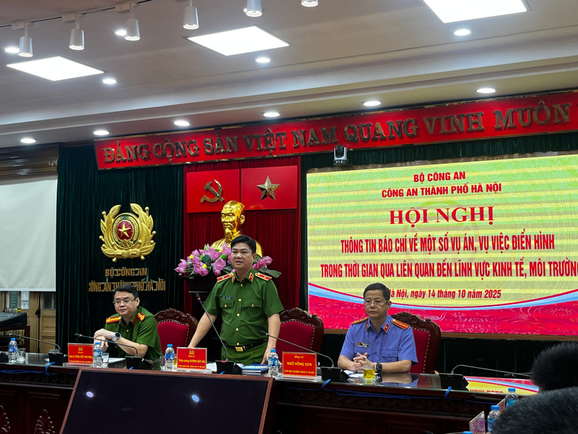 Thiếu tướng Dương Đức Hải - Phó Giám đốc CATP Hà Nội chủ trì hội nghị