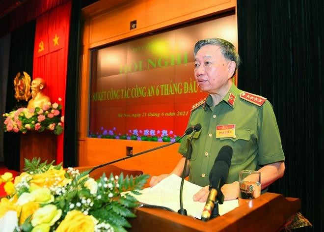 Đại tướng - Bộ trưởng Tô Lâm phát biểu chỉ đạo, kết luận hội nghị sơ kết công tác Công an 6 tháng đầu năm 2021 Đại tướng - Bộ trưởng Tô Lâm phát biểu chỉ đạo, kết luận hội nghị sơ kết công tác Công an 6 tháng đầu năm 2021