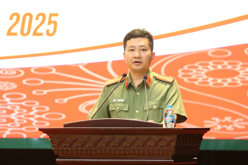 Trung tá Chu Quốc Dũng, Phó trưởng Ban Biên tập An ninh Thủ đô tổng kết hội nghị