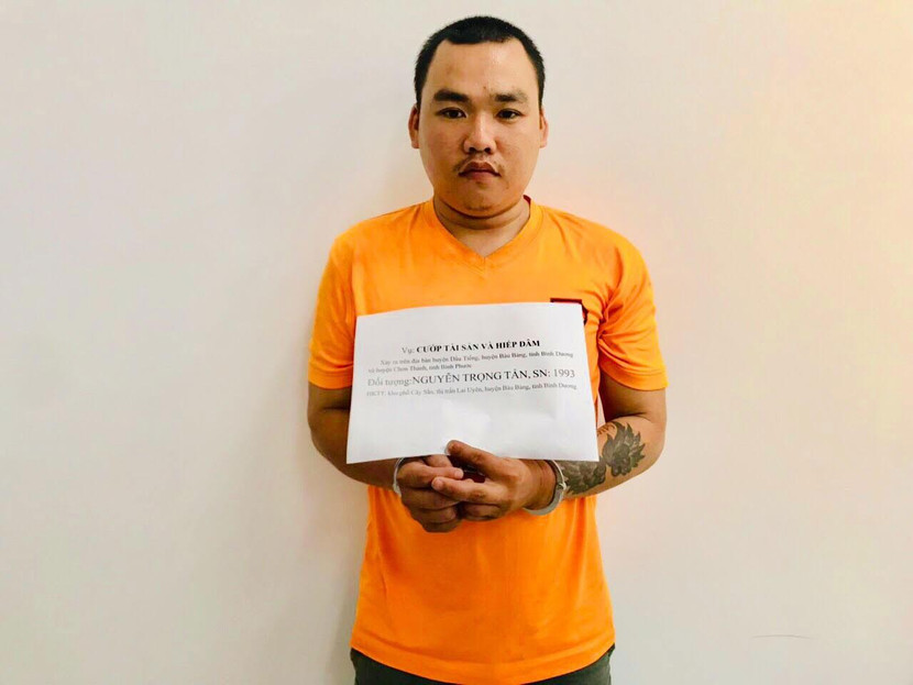 Đối tượng Nguyễn Trọng Tấn lúc mới bị bắt Đối tượng Nguyễn Trọng Tấn lúc mới bị bắt