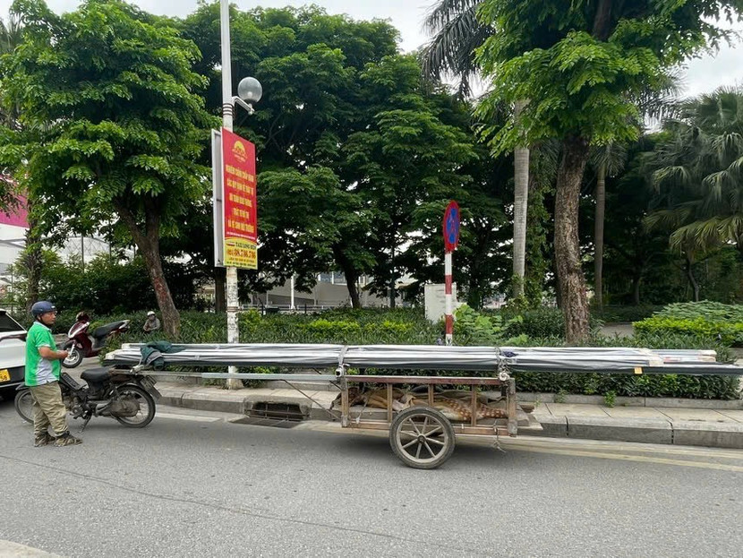 CSGT tạm giữ các phương tiện tự chế, chở hàng hoá gây mất an toàn giao thông. CSGT tạm giữ các phương tiện tự chế, chở hàng hoá gây mất an toàn giao thông.