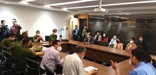 Lực lượng chức năng làm việc tại trụ sở FLC