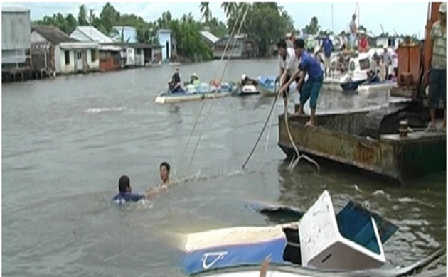 Nhiều vụ tai nạn đường thủy xảy ra gây hậu quả lớn